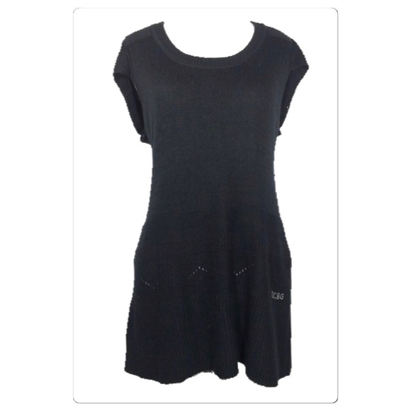 BCBGMAXAZRIA Wool & Angora blend short sleeve sweater dress size L - Picture 6 of 6